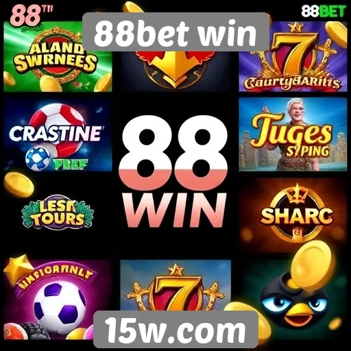 Variedade de jogos disponíveis na plataforma 88bet win